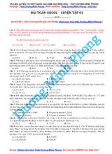 Tài liệu luyện thi THPT Quốc gia môn Hóa học năm 2020 - Bài toán ancol - Luyện tập 01 - Dương Minh Phong
